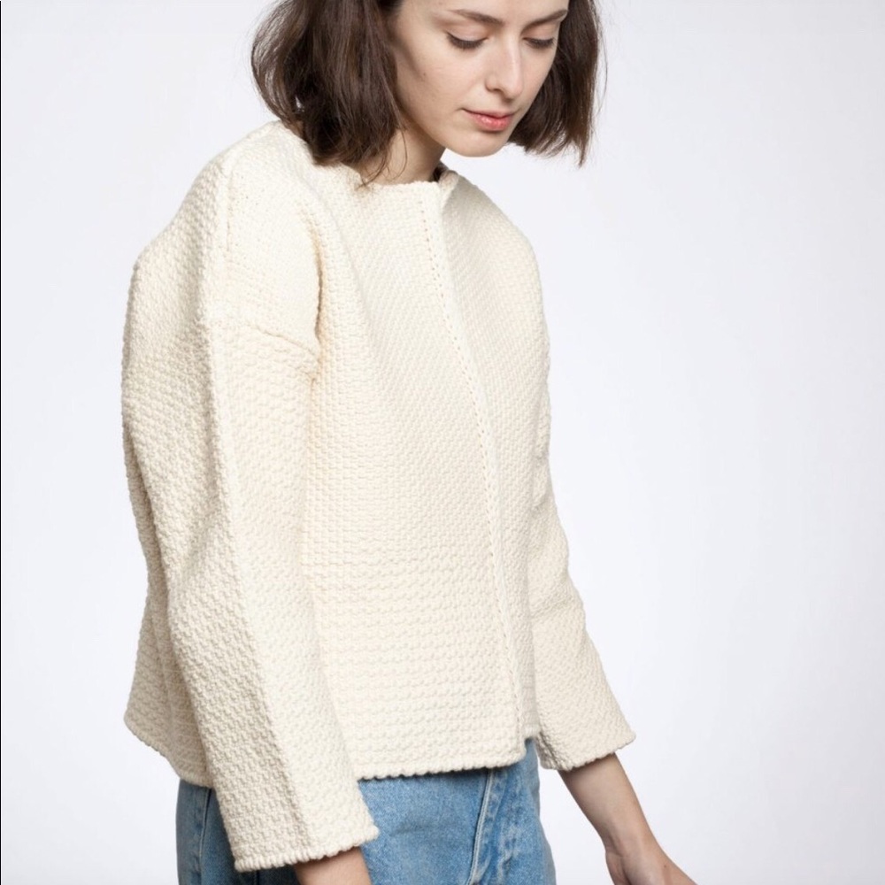 Babaa No4 Cardigan Brown White